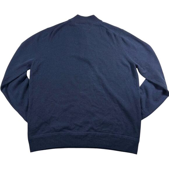 Nordstrom Preppy Old Money Men's Navy 100% Italian Cashmere Sweater Size: XL - Picture 2 of 8
